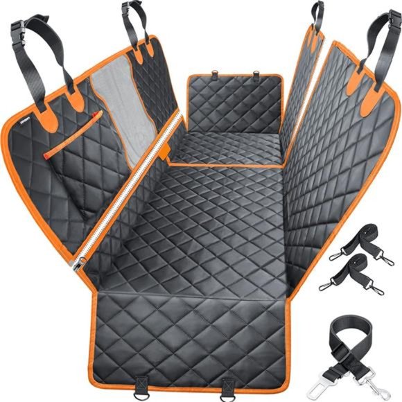 6 in 1 Convertible Dog Car Seat Cover for Back Seat 60/40 Split Dog Seat Cover - Picture 1 of 6